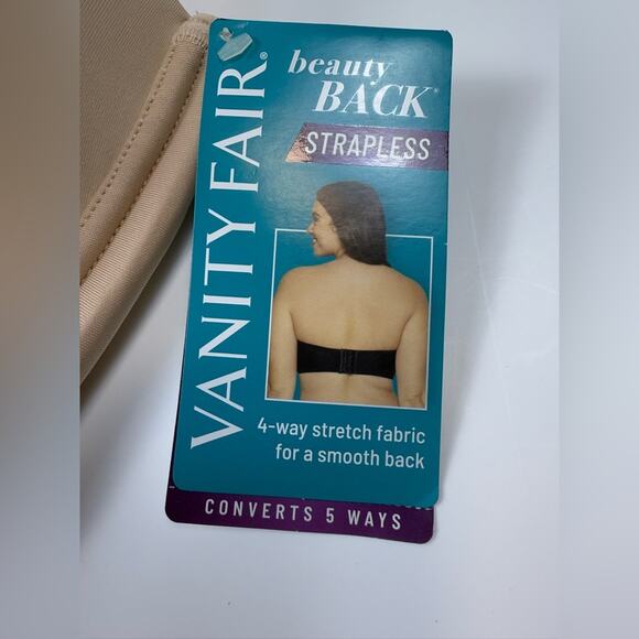 NWT Vanity Fair Beauty Back Underwire Smoothing Strapless Bra Beige
Size 42DDD - Picture 4 of 8